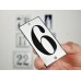 Emaljskylt 6 vit - svart 5 x 10 cm modell 13-4 Emaljskylt 6 vit - svart 5 x 10 cm modell 13-4