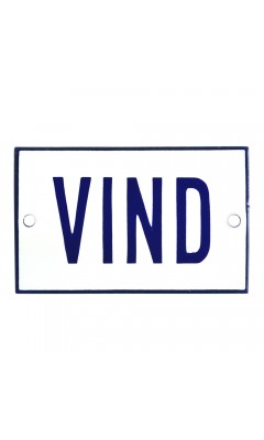 Emaljskylt VIND vit - blå 8 x 5 cm modell 1-4 Emaljskylt VIND vit - blå 8 x 5 cm modell 1-4