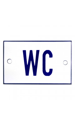 Emaljskylt WC vit - blå 8 x 5 cm modell 1-4 Emaljskylt WC vit - blå 8 x 5 cm modell 1-4