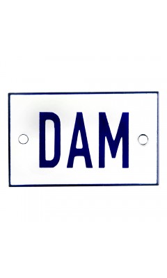 Emaljskylt DAM vit - blå 8 x 5 cm modell 1-4 Emaljskylt DAM vit - blå 8 x 5 cm modell 1-4