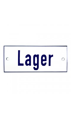 Emaljskylt Lager vit - blå 12 x 5 cm modell 1-4 Emaljskylt Lager vit - blå 12 x 5 cm modell 1-4