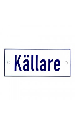 Emaljskylt Källare vit - blå 12 x 5 cm modell 1-4 Emaljskylt Källare vit - blå 12 x 5 cm modell 1-4