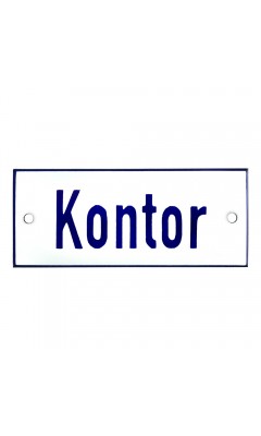 Emaljskylt Kontor vit - blå 12 x 5 cm modell 1-4 Emaljskylt Kontor vit - blå 12 x 5 cm modell 1-4