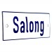 Emaljskylt Salong vit - blå 12 x 5 cm modell 1-4