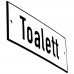 Emaljskylt Toalett vit - svart 12 x 5 cm modell 2-4