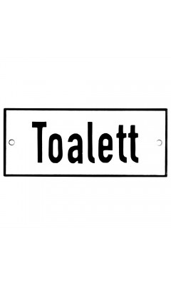 Emaljskylt Toalett vit - svart 12 x 5 cm modell 2-4 Emaljskylt Toalett vit - svart 12 x 5 cm modell 2-4