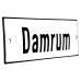 Emaljskylt Damrum vit - svart 12 x 5 cm modell 2-4
