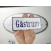 Emaljskylt Gästrum vit - blå 12 x 5 cm modell 3-4