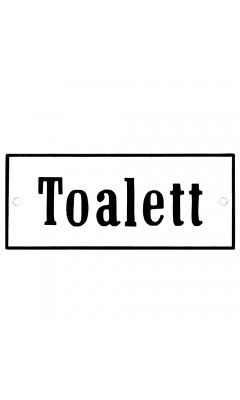 Emaljskylt Toalett vit - svart 12 x 5 cm modell 4-4 Emaljskylt Toalett vit - svart 12 x 5 cm modell 4-4