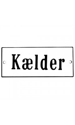 Emaljskylt Kælder vit - svart 12 x 5 cm modell 4-4 Emaljskylt Kælder vit - svart 12 x 5 cm modell 4-4