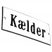Emaljskylt Kælder vit - svart 12 x 5 cm modell 4-4
