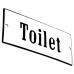 Emaljskylt Toilet vit - svart 12 x 5 cm modell 4-4