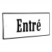 Emaljskylt Entré vit - svart 12 x 5 cm modell 4-4