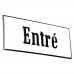 Emaljskylt Entré vit - svart 12 x 5 cm modell 4-4