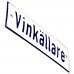 Emaljskylt Vinkällare vit - blå 15 x 5 cm modell 1-4