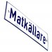 Emaljskylt Matkällare vit - blå 15 x 5 cm modell 1-4