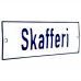 Emaljskylt Skafferi vit - blå 15 x 5 cm modell 1-4 Emaljskylt Skafferi vit - blå 15 x 5 cm modell 1-4