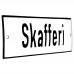 Emaljskylt Skafferi vit - svart 15 x 5 cm modell 2-4 Emaljskylt Skafferi vit - svart 15 x 5 cm modell 2-4
