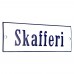 Emaljskylt Skafferi vit - blå 15 x 5 cm modell 3-4 Emaljskylt Skafferi vit - blå 15 x 5 cm modell 3-4