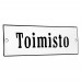 Emaljskylt Toimisto vit - svart 15 x 5 cm modell 4-4