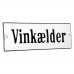 Emaljskylt Vinkælder vit - svart 15 x 5 cm modell 4-4