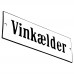 Emaljskylt Vinkælder vit - svart 15 x 5 cm modell 4-4