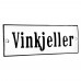 Emaljskylt Vinkjeller vit - svart 15 x 5 cm modell 4-4