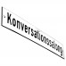 Emaljskylt Konversationssalong vit - svart 28 x 5 cm modell 2-4