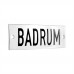 Emaljskylt BADRUM vit - svart 10 x 3 cm modell 20-4 Emaljskylt BADRUM vit - svart 10 x 3 cm modell 20-4