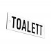 Emaljskylt TOALETT vit - svart 10 x 3 cm modell 20-4 Emaljskylt TOALETT vit - svart 10 x 3 cm modell 20-4