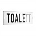 Emaljskylt TOALETT vit - svart 10 x 3 cm modell 20-4 Emaljskylt TOALETT vit - svart 10 x 3 cm modell 20-4