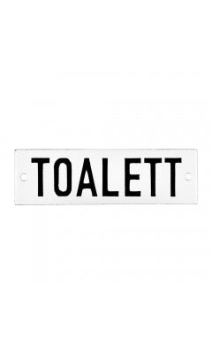 Emaljskylt TOALETT vit - svart 10 x 3 cm modell 20-4 Emaljskylt TOALETT vit - svart 10 x 3 cm modell 20-4