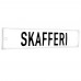 Emaljskylt SKAFFERI vit - svart 15 x 3 cm modell 20-4 Emaljskylt SKAFFERI vit - svart 15 x 3 cm modell 20-4