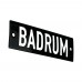Emaljskylt BADRUM svart - vit 10 x 3 cm modell 21-4 Emaljskylt BADRUM svart - vit 10 x 3 cm modell 21-4
