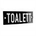 Emaljskylt TOALETT svart - vit 10 x 3 cm modell 21-4