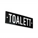 Emaljskylt TOALETT svart - vit 10 x 3 cm modell 21-4