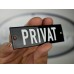 Emaljskylt PRIVAT svart - vit 10 x 3 cm modell 21-4 Emaljskylt PRIVAT svart - vit 10 x 3 cm modell 21-4
