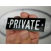 Emaljskylt PRIVATE svart - vit 10 x 3 cm modell 21-4 Emaljskylt PRIVATE svart - vit 10 x 3 cm modell 21-4