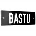 Emaljskylt BASTU svart - vit 10 x 3 cm modell 21-4