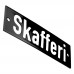 Emaljskylt Skafferi svart - vit 10 x 3 cm modell 21-4 Emaljskylt Skafferi svart - vit 10 x 3 cm modell 21-4