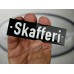 Emaljskylt Skafferi svart - vit 10 x 3 cm modell 21-4 Emaljskylt Skafferi svart - vit 10 x 3 cm modell 21-4