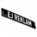 Emaljskylt EJ REKLAM svart - vit 15 x 3 cm modell 21-4 Emaljskylt EJ REKLAM svart - vit 15 x 3 cm modell 21-4