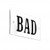 Emaljskylt BAD vit - svart 7 x 4 cm modell 22-4 Emaljskylt BAD vit - svart 7 x 4 cm modell 22-4