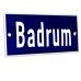 Emaljskylt Badrum blå - vit 12 x 5 cm modell 5-4 Emaljskylt Badrum blå - vit 12 x 5 cm modell 5-4