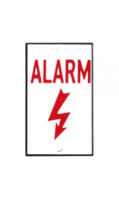 Emaljskylt ALARM vit - röd 6 x 10 cm modell 33-4 Emaljskylt ALARM vit - röd 6 x 10 cm modell 33-4