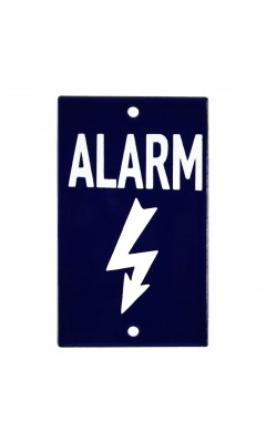 Emaljskylt ALARM blå - vit 6 x 10 cm modell 34-4 Emaljskylt ALARM blå - vit 6 x 10 cm modell 34-4