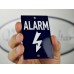 Emaljskylt ALARM blå - vit 6 x 10 cm modell 34-4