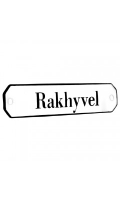 Emaljskylt Rakhyvel vit - svart 10 x 2 cm modell 30-4 Emaljskylt Rakhyvel vit - svart 10 x 2 cm modell 30-4