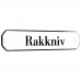 Emaljskylt Rakkniv vit - svart 10 x 2 cm modell 30-4