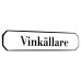 Emaljskylt Vinkällare vit - svart 10 x 2 cm modell 30-4